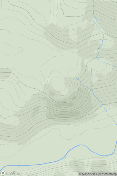 Thumbnail image for Cnoc Mor [Glen Shiel to Loch Hourn and Loch Quoich] showing contour plot for surrounding peak